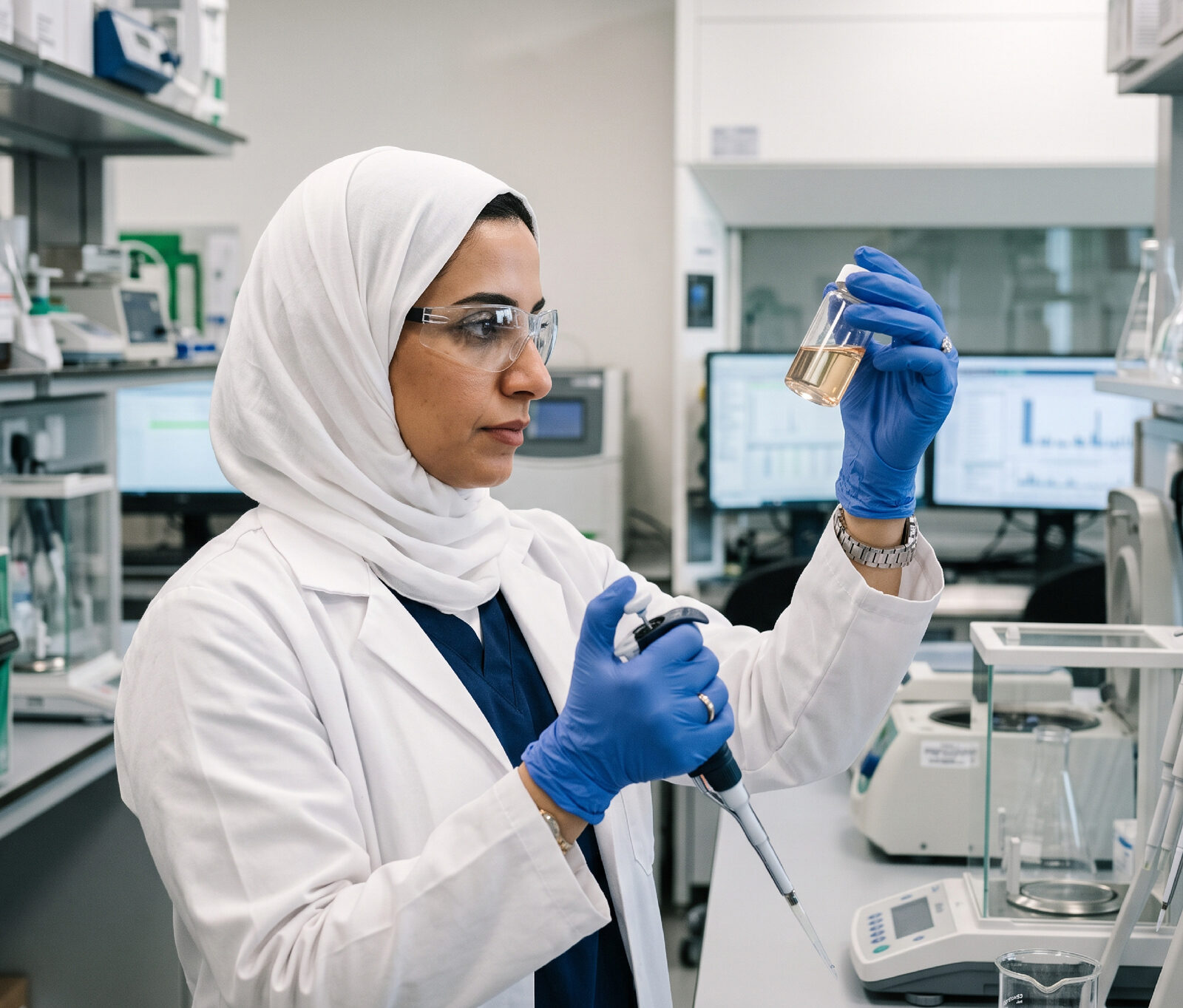 The medical team in the laboratory